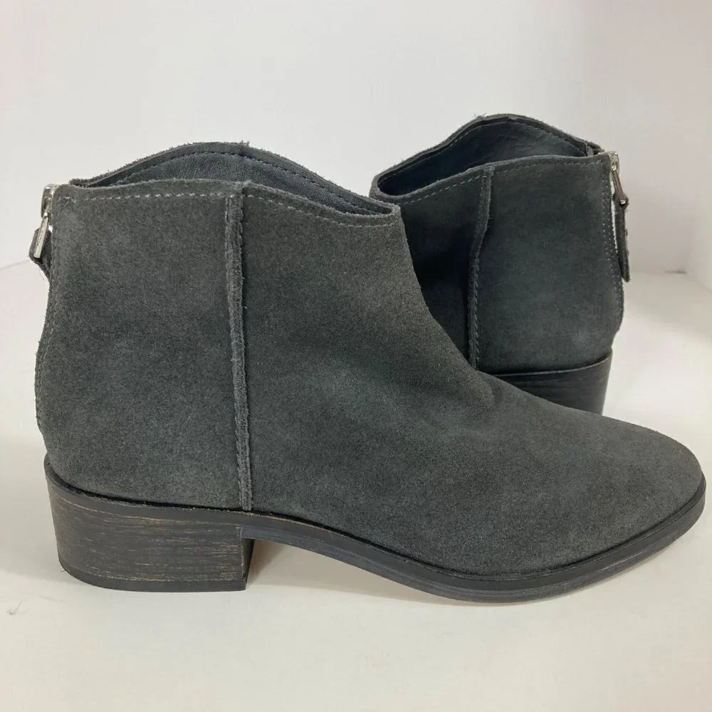 Womens Dolce Vita Suede‎ Tucker Bootie Charcoal 8.5
